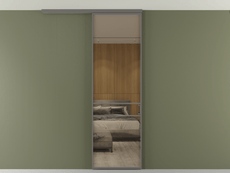 Перегородка Formato вдоль стены на потолок 1 створка