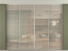 Перегородка Formato внутри проёма скрытое крепление в потолок 4 створки