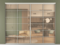 Перегородка Formato внутри проёма 4 створки