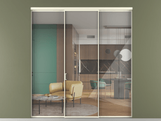 Перегородка Formato внутри проёма 3 створки