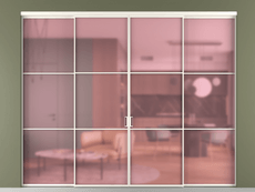 Перегородка Formato внутри проёма 4 створки