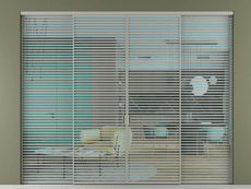 Перегородка Formato внутри проёма 4 створки