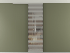 Перегородка Formato вдоль стены на потолок 1 створка