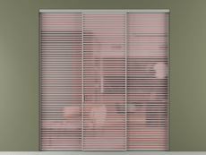 Перегородка Formato внутри проёма 3 створки