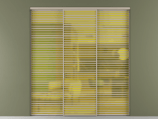 Перегородка Formato внутри проёма 3 створки