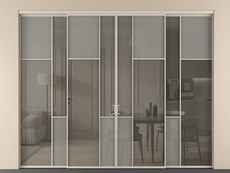 Перегородка Mosaic внутри проёма 4 створки