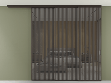 Перегородка Formato вдоль стены на потолок телескопик синхро 3