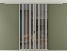 Перегородка Formato вдоль стены на потолок двустворчатая