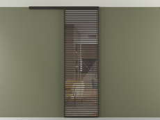 Перегородка Formato вдоль стены на потолок 1 створка