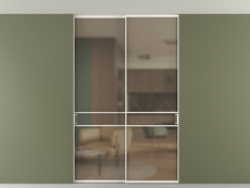 Перегородка Formato внутри проёма двустворчатая со скрытым креплением в потолок