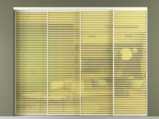 Перегородка Formato внутри проёма 4 створки с синхронным механизмом