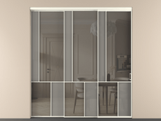 Перегородка Mosaic внутри проёма телескопик синхро 2