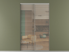 Перегородка Formato внутри проёма 2 створки