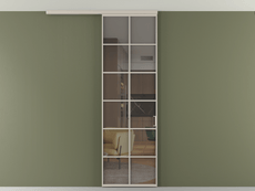 Перегородка Formato вдоль стены на потолок 1 створка