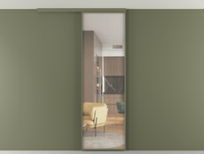 Перегородка Formato вдоль стены на потолок одностворчатая