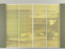 Перегородка Formato внутри проёма скрытое крепление в потолок 4 створки