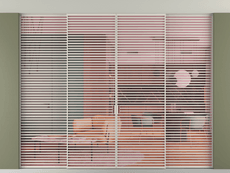 Перегородка Formato внутри проёма скрытое крепление в потолок 4 створки