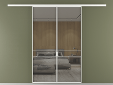 Перегородка Formato вдоль стены 2 створки