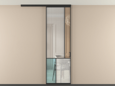 Перегородка Мозаик вдоль стены на потолок 1 створка