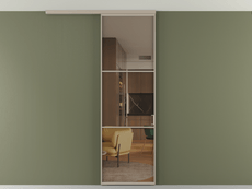 Перегородка Formato вдоль стены на потолок одностворчатая