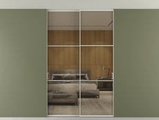 Перегородка Formato внутри проёма двустворчатая со скрытым креплением в потолок