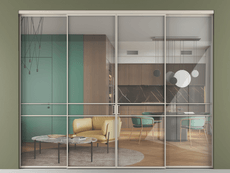 Перегородка Formato внутри проёма 4 створки