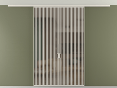 Перегородка Formato вдоль стены на потолок 2 створки