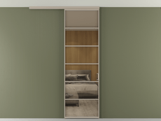 Перегородка Formato вдоль стены на потолок 1 створка