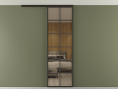 Перегородка Formato вдоль стены на потолок одностворчатая