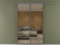 Перегородка Formato вдоль стены 2 створки