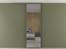 Перегородка Formato вдоль стены на потолок одностворчатая