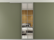 Перегородка Formato вдоль стены на потолок 1 створка