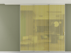 Перегородка Formato вдоль стены на потолок 3 створки с синхронным механизмом