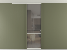 Перегородка Formato вдоль стены на потолок одностворчатая