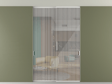 Перегородка Formato внутри проёма скрытое крепление в потолок 2 створки