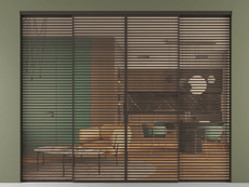 Перегородка Formato внутри проёма 4 створки