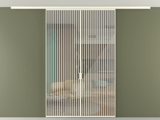 Перегородка Formato вдоль стены на потолок 2 створки