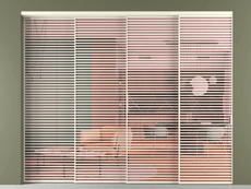 Перегородка Formato внутри проёма 4 створки с синхронным механизмом