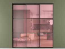 Перегородка Формато внутри проёма 3 створки с синхронным механизмом