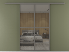 Перегородка Formato вдоль стены 2 створки