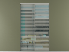 Перегородка Formato внутри проёма 2 створки