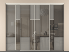 Перегородка Mosaic внутри проёма четырёхстворчатая