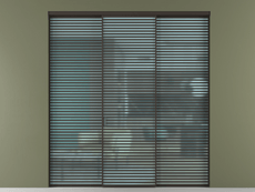 Перегородка Formato внутри проёма 3 створки