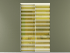 Перегородка Formato внутри проёма 2 створки