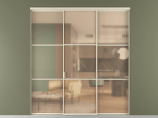 Перегородка Formato внутри проёма 3 створки