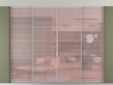 Перегородка Formato внутри проёма скрытое крепление в потолок 4 створки