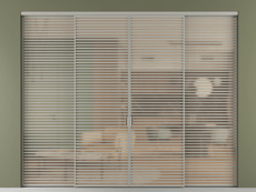 Перегородка Formato внутри проёма 4 створки