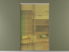 Перегородка Formato внутри проёма 2 створки