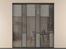 Перегородка Mosaic внутри проёма трёхстворчатая