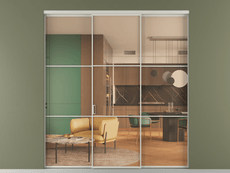 Перегородка Formato внутри проёма 3 створки